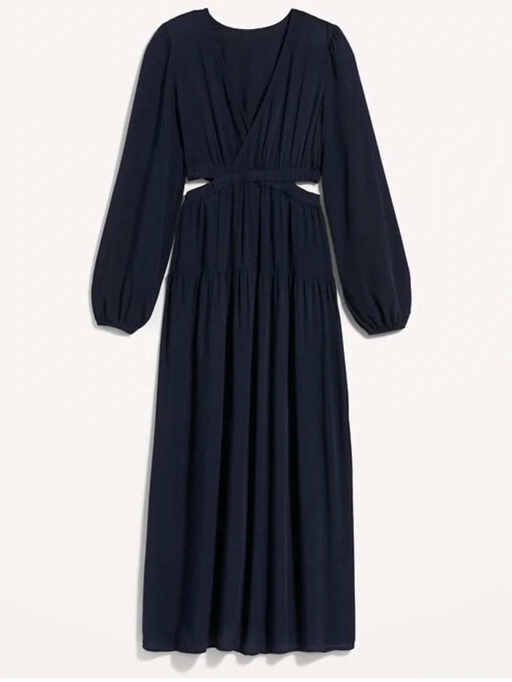Old Navy Blue Side Cutout Maxi Dress XL Boho Cottagecore Resortwear Flowy